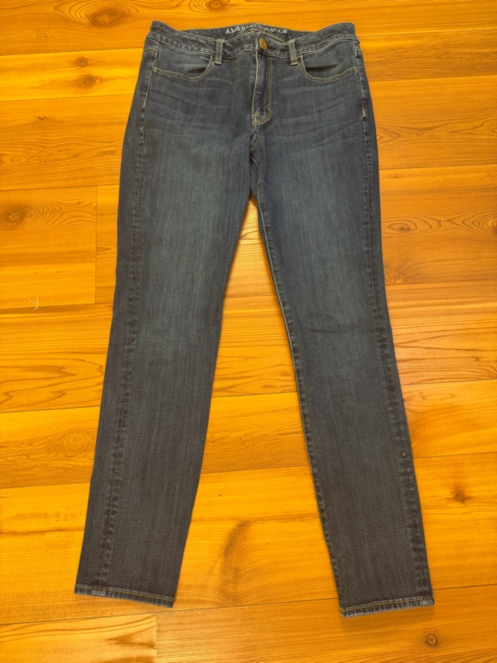 American Eagle 360 Super Stretch High Rise Skinny Jegging Jeans Dark Wash size 8